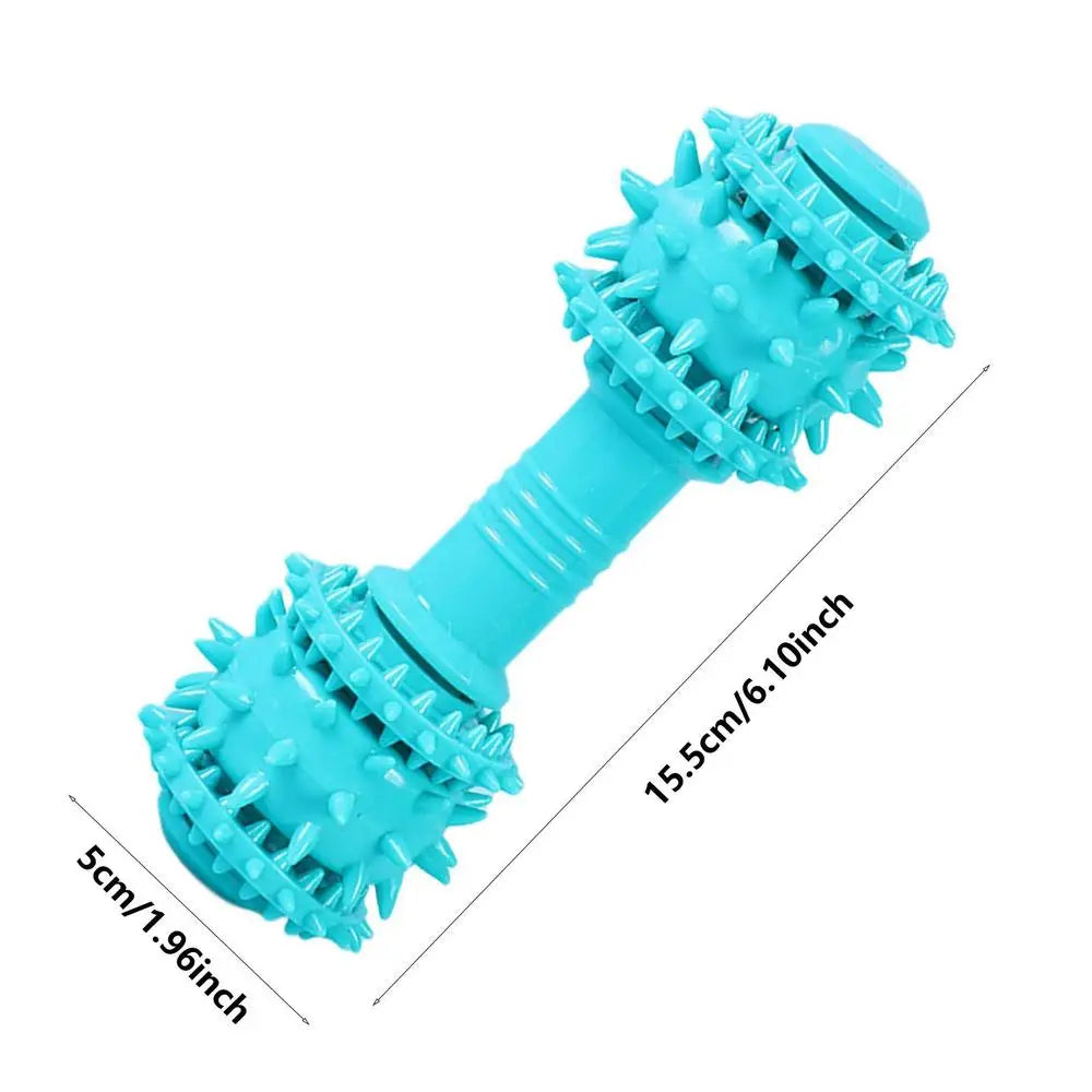 Dog Toys For Aggressive Chewers Dog Toothbrush Chew Toy Puppy Teething Ring Indestructible Squeaky Toy Food-Grade Teethers For