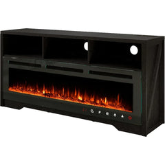 55" Fireplace TV Stand with 50" Glass Electric Fireplace,Entertainment Center with Power Outlets for 65+ inch TV