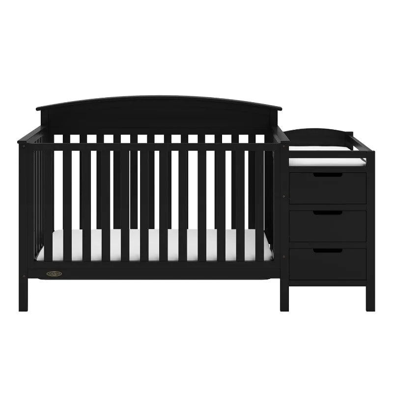 Benton 5-in-1 Convertible Crib – GREENGUARD Gold Certified,Converts from Baby Crib to Toddler Bed,Daybed and Full-Size Bed