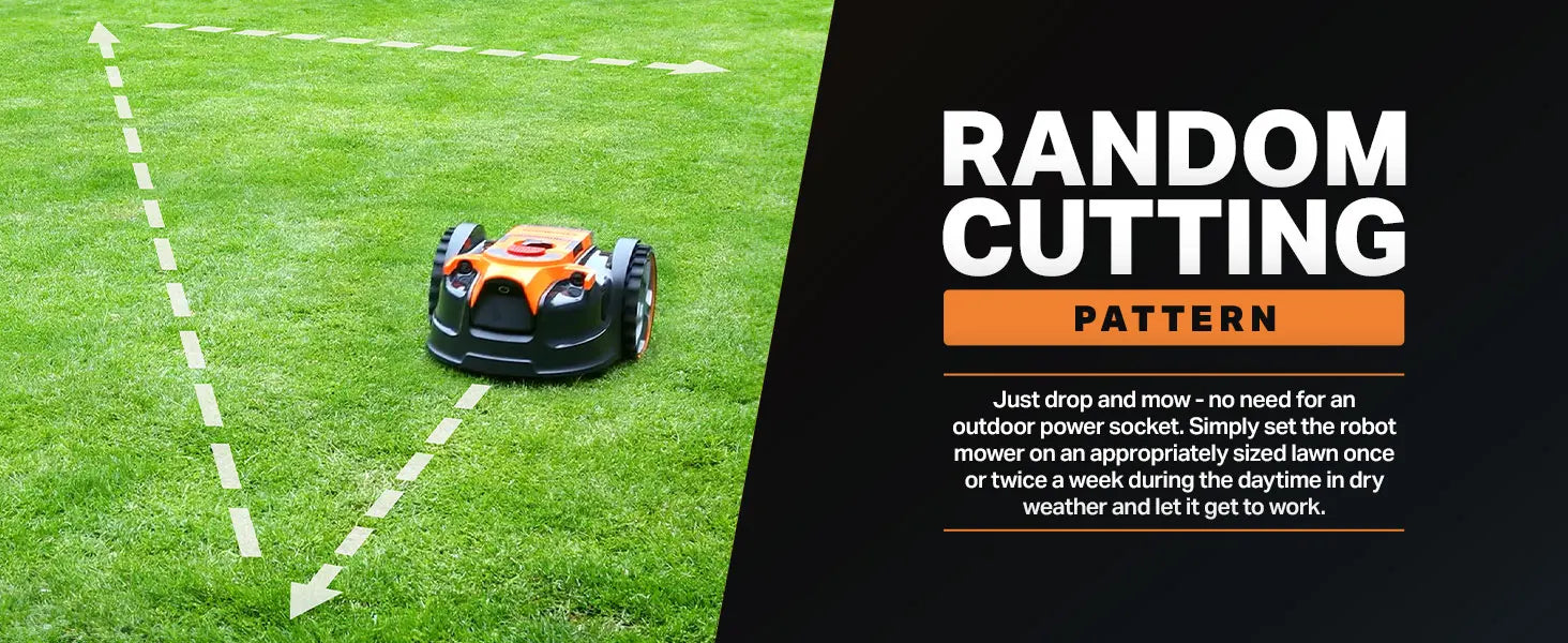 OcuMow™ Robot Lawn Mower Perimeter Wire Free Robotic for Small Yards up to 1000 Square feet Optical Navigation Automa