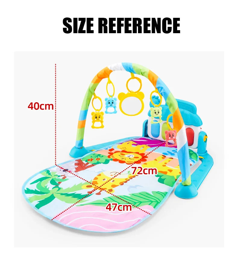 Baby Fitness Stand Music Play Gym Activity Toys Newborn Piano Crawling Blanket Pedal Game Pad Early Education 0-36 Months Gifts