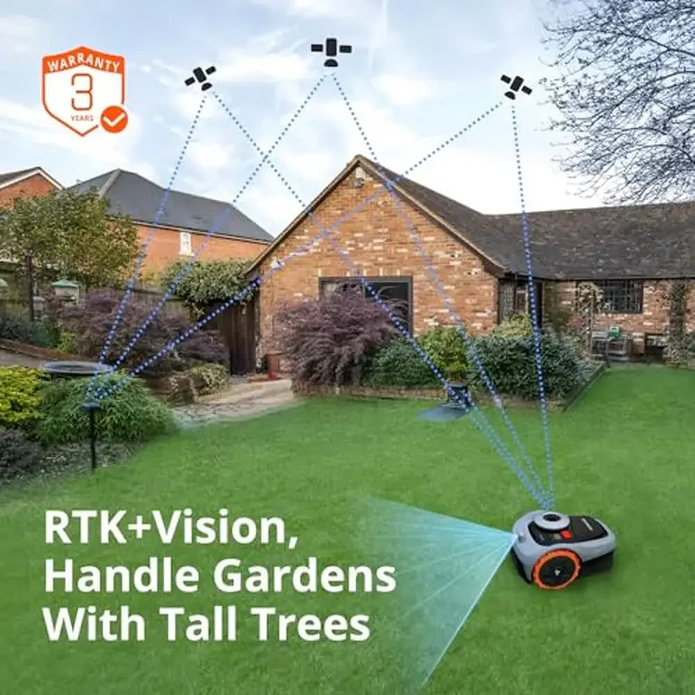 RTK Vision Robot Lawn Mower Perimeter Wire Free Navimow i105N RTK Vision Robotic Lawnmower AI-Assisted Mapping Virtual Obstacle