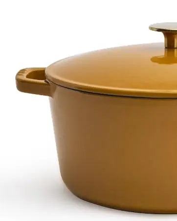 Enameled Cast Iron Dutch Oven with Lid | Premium Casserole Cooking Pot | Enamel Coating Inside