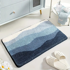 1pc Bathroom Anti-slip Mat, Soft Plush Bath Rug, Machine Washable Bath Mat, Absorbent Thickened Door Carpet For  Living Room Bat