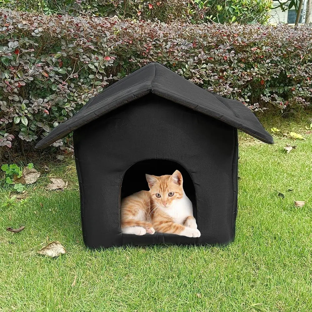 Foldable Cat House Outdoor Waterproof Pet House For Small Dogs Kitten Puppy Cave Nest With Pets Pad Dog Cat Bed Tent Supplies