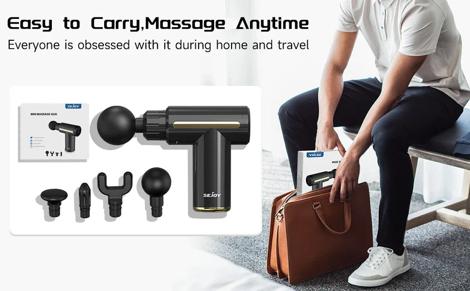 SEJOY Deep Tissue Muscle Vibrator Massager Gun Handheld Massage Gun  Fascia Gun for Pain Relief