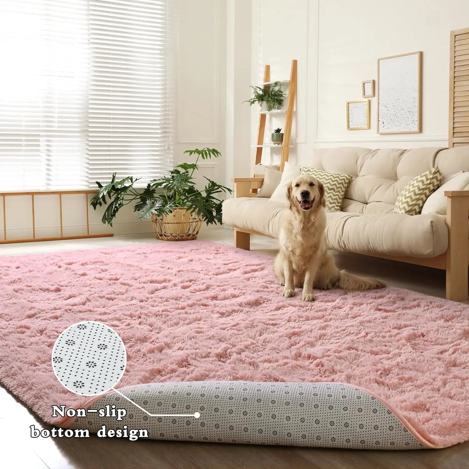 Noahas Fluffy Rugs for Bedroom Fuzzy Area Rugs for Living Room Soft Kids Carpet Non Slip Rugs for Hardwood Floors Room Decor