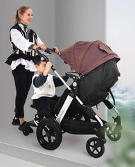 Integrated Stroller Board Universal 2in1 Stroller Ride Board Buggy Wheeled Board Seat Pedal Trolley auxiliary pedal