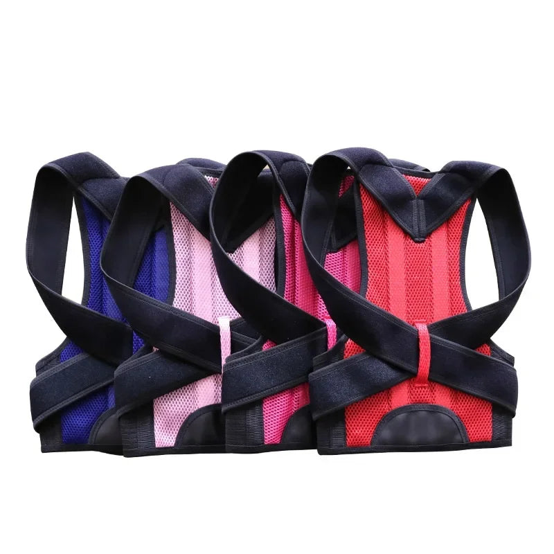 Reinforced Belt Lumbar Column Posture Corrector Vest Adjustable Back Support Strap Shoulder Spine Brace Neck Stretcher Trainer