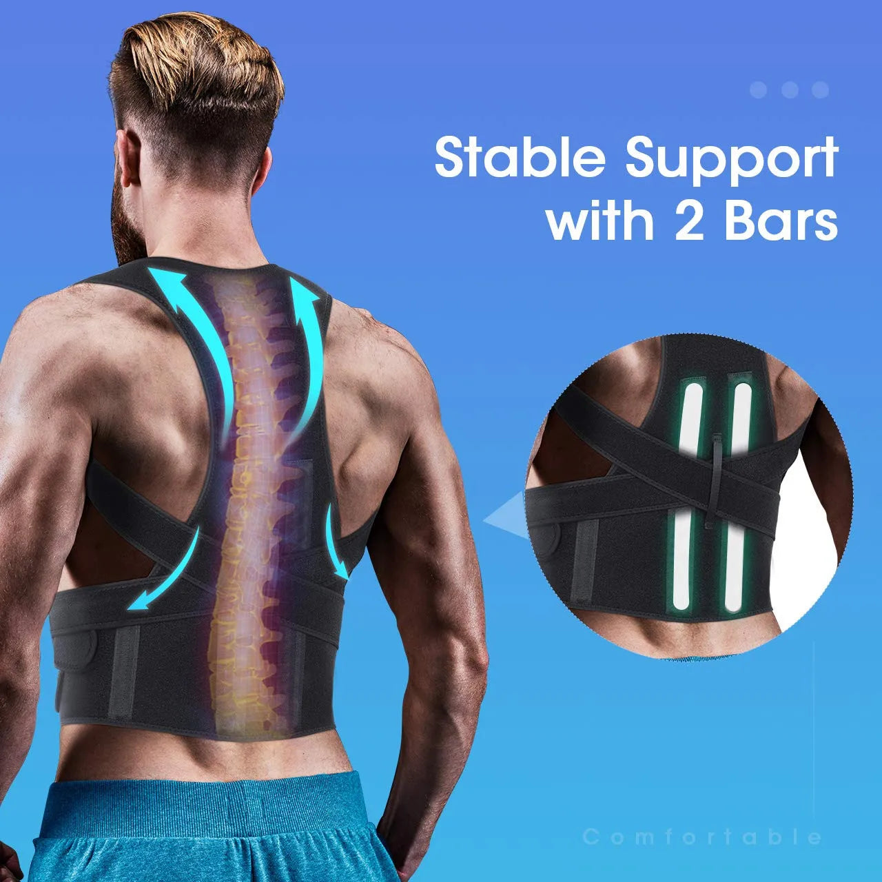 Professional Back Posture Corrector Straight Back Support Belt for Men Women Invisible Shoulder Lumbar Spine Orthopedic Brace