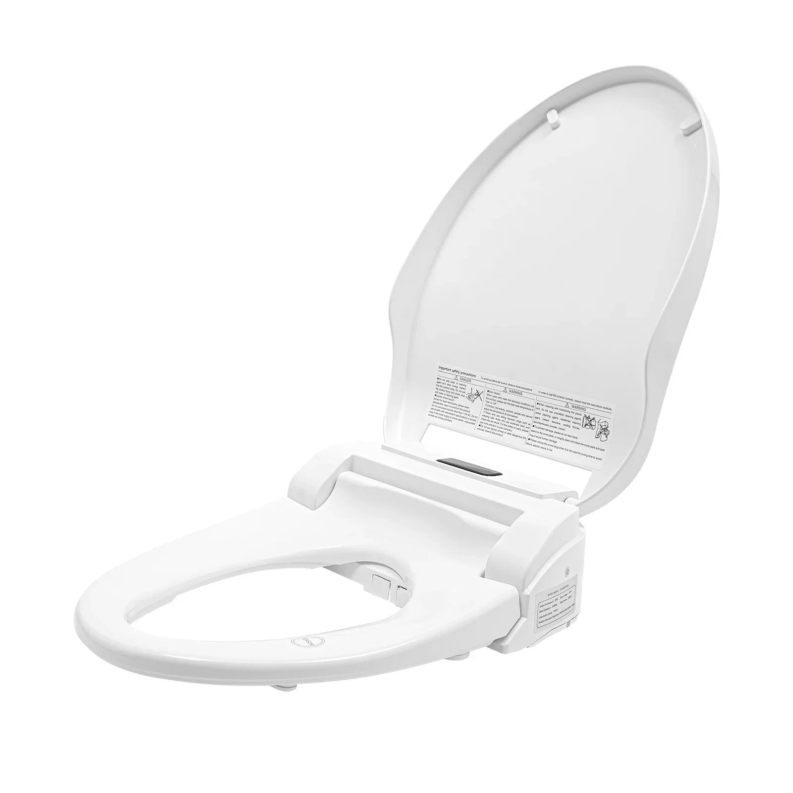 Smart Heated Toilet Cover Bidet Toilet Seat Remote Control Electric Clamshell Toilet Cover w/Hip Wash function LED Screen US