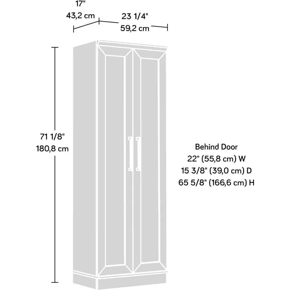 Kitchen Pantry Cabinet, with Four Adjustable Shelves,  Freestanding Storage Cabinets Organizer, Kitchen Cabinet