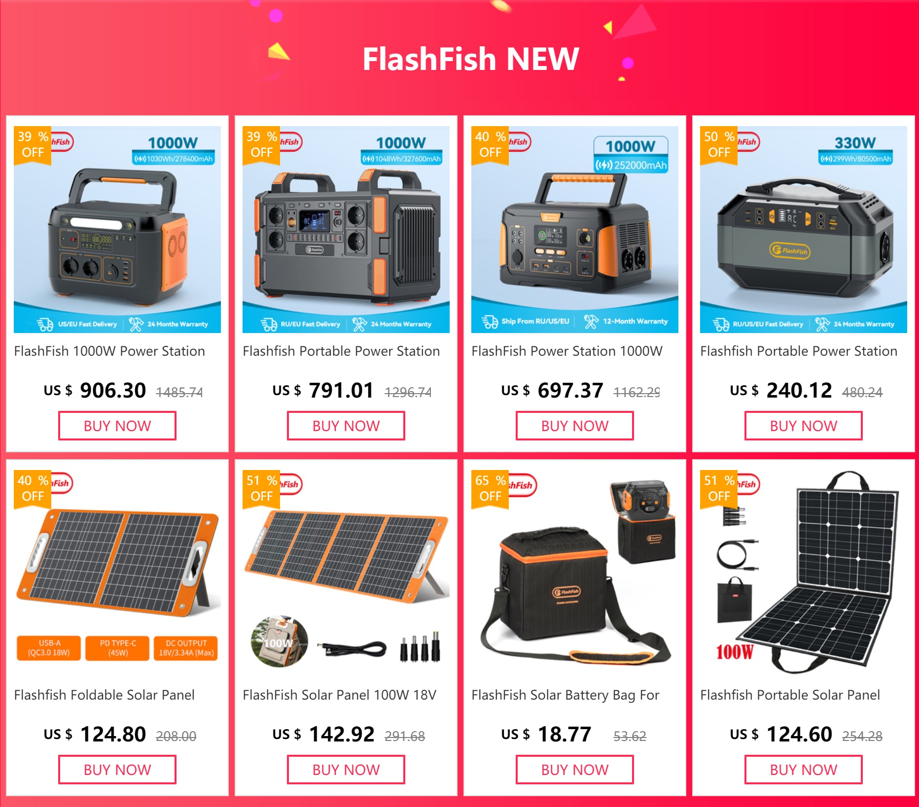 FlashFish Power Station 560W Portable Solar Generator 230V Pure Sine Wave AC Outlets 520Wh Charging Station For Camping Outdoor