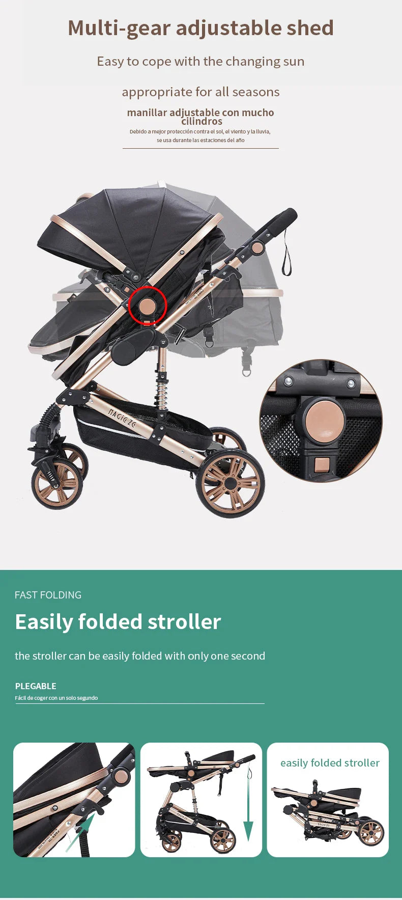 baby stroller 3 in 1 baby car light strollers Baby carriage stroller for the baby cribs Car Safety Seats For Child With Car Base