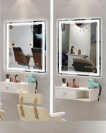 24x32 Lighted Bathroom Mirror with Bluetooth Speaker - Smart LED Makeup Wall Mounted Mirrors - 3 Lights Setting Anti-Fog