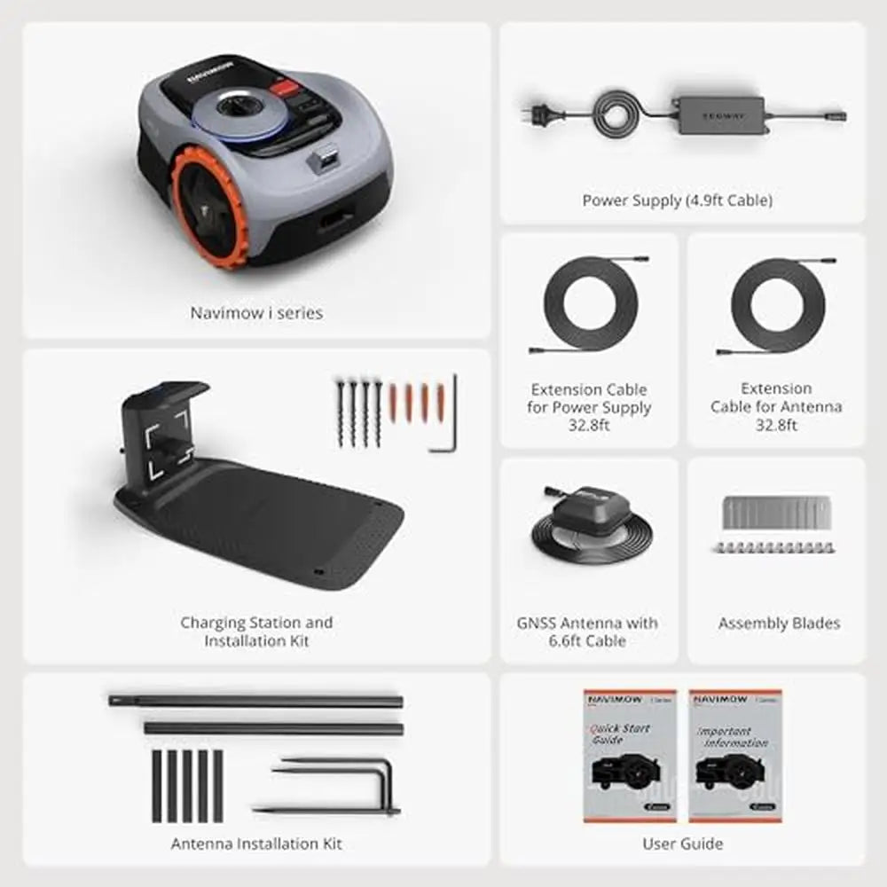 RTK Vision Robot Lawn Mower Perimeter Wire Free Navimow i105N RTK Vision Robotic Lawnmower AI-Assisted Mapping Virtual Obstacle