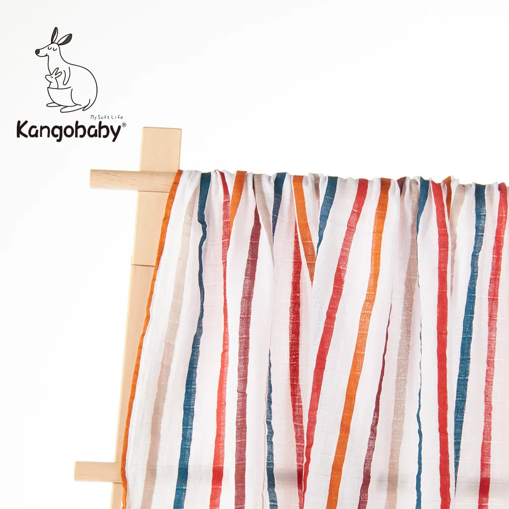 Kangobaby #My Soft Life# All Season Muslin Swaddle Blanket Newborn Bath Towel Multi Designs Functions Baby Wrap Infant Quilt