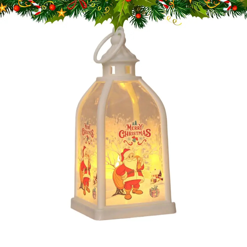 Christmas Candle Lantern Lighted Tabletop Christmas Decoration Battery Operated LED Candle Light For Holiday Centerpieces Table