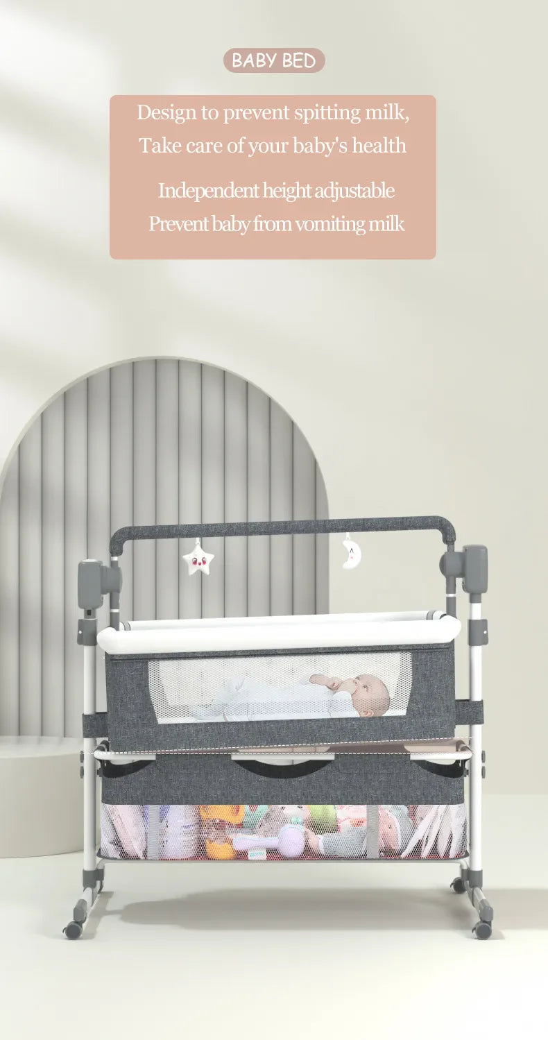 Baby Cot Baby Crib Cradle Newborn Movable Portable Nest Crib Baby Travel Bed with Mosquito Net Sleeping Bed Baby Rocking Bed