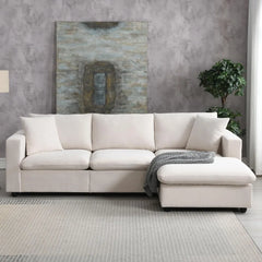 100.4" Modular Sectional Sofa Cloud Couch for Living Room, Modern Convertible L Shaped Couch Set