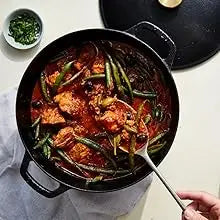 Enameled Cast Iron Dutch Oven with Lid | Premium Casserole Cooking Pot | Enamel Coating Inside