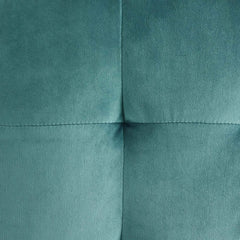 Comfort Corner Contour Tufted Button Cube Performance Velvet Ottoman, Teal 15.5"L x 15.5"H