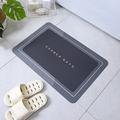 Absorbent Bathroom Bath Mat Anti-slip Shower Rug Quick Drying Bath Mats Kitchen Entrance Doormats Home Floormat Bathtub Carpet