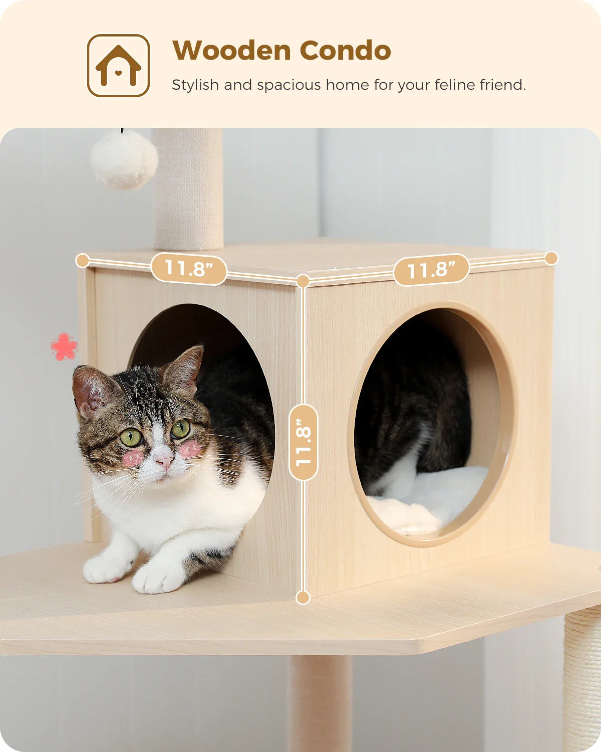 Multi-Level Cat Tree Tower with Condo Scratching Post for Cat Furniture House Cat Scratcher Cat Supplies Cat Toy