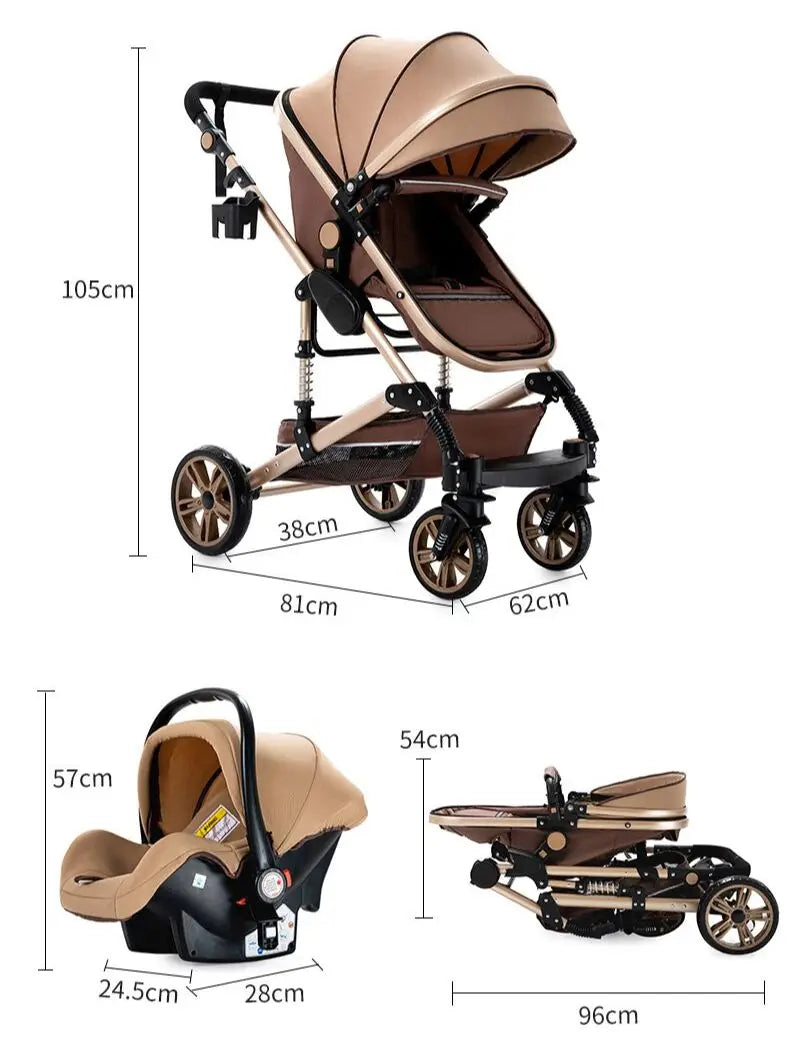 baby stroller 3 in 1 baby car light strollers Baby carriage stroller for the baby cribs Car Safety Seats For Child With Car Base