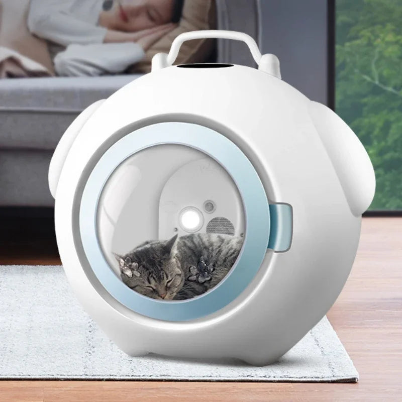 Multifunctional Pet Drying Box Household Small Silent Fully Automatic Dog Hair Dryer and Water Blower,Also A Warm Nest for Pets