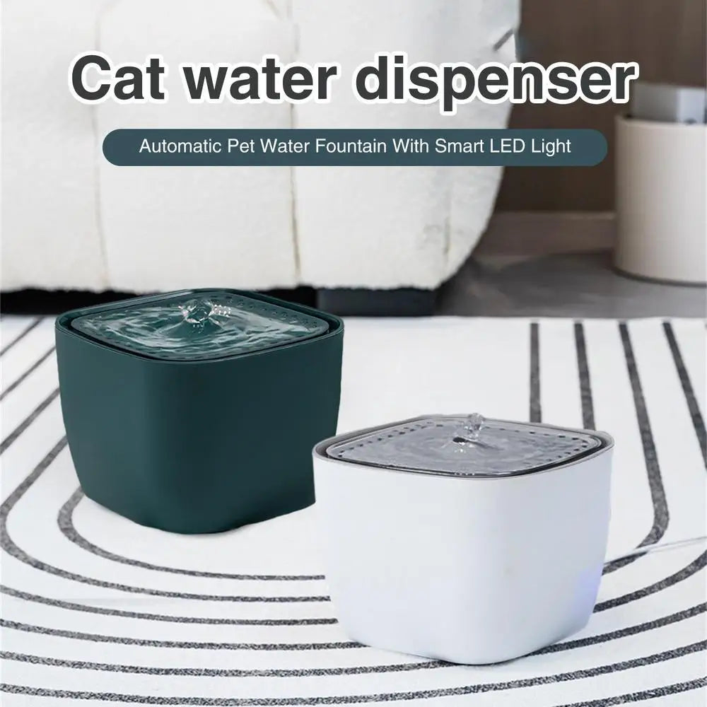 Cat Fountain Anti-Dry Pet Water Fountain 2.5L Dog Water Dispenser Automatic Pet Water Fountain With Smart LED Light Ultra Quiet