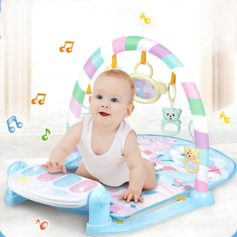 Baby Play Gym Toddler Musical Activity Play Mat With Hanging Children Carpet Pedal Piano Baby Toys 0 12 Months