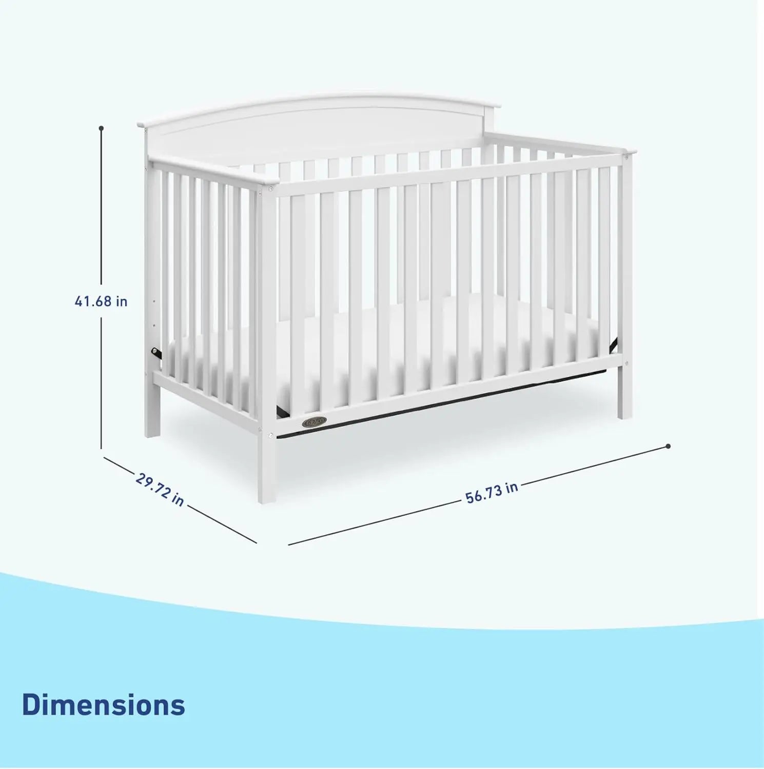 Graco Benton 5-in-1 Convertible Crib (White) – GREENGUARD Gold Certified, Converts From Baby Crib To Toddler Bed