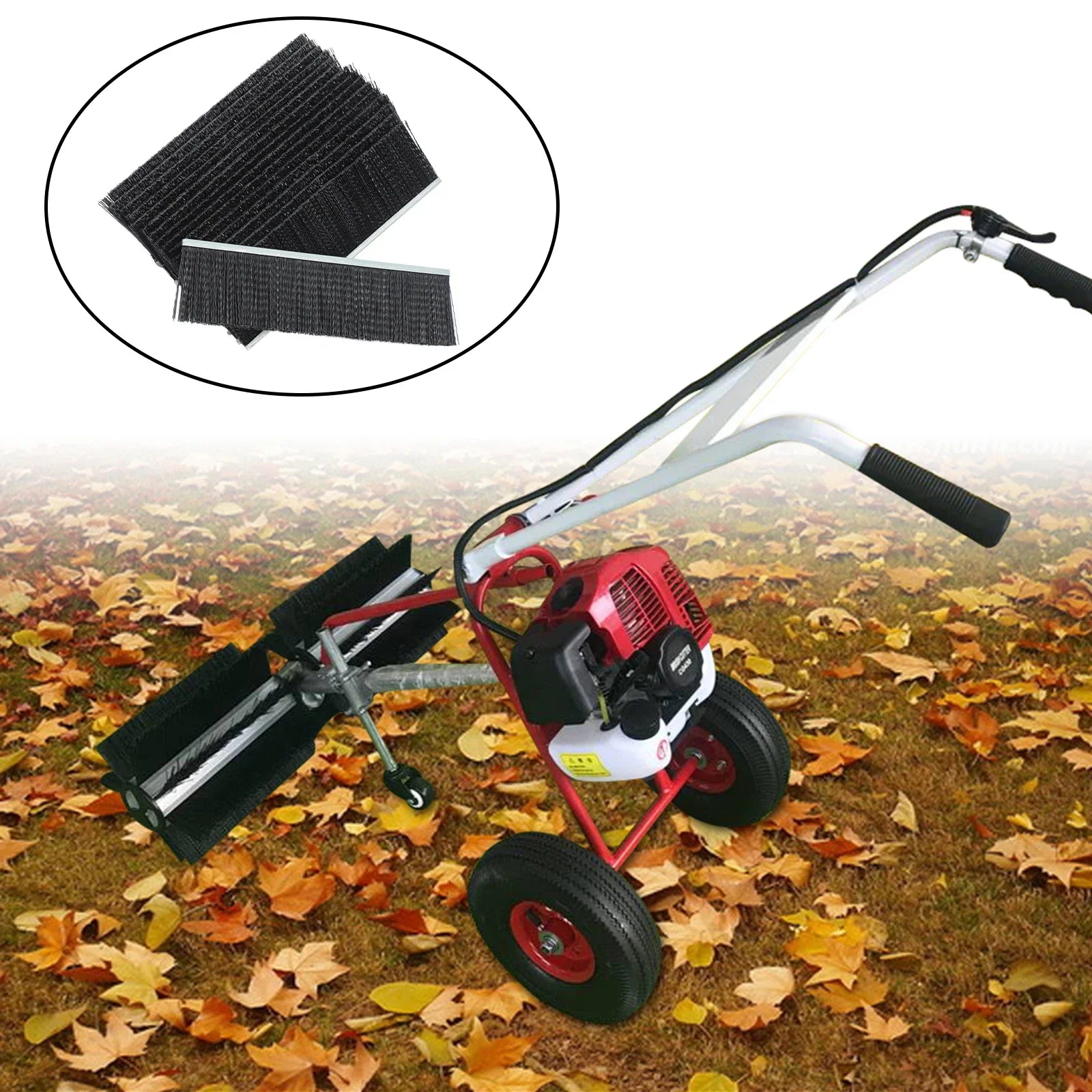 1.25KW Manual Floor Effortless Sweeper Leaf Blower Rustproof for Clean Dirt Leaves and Snow