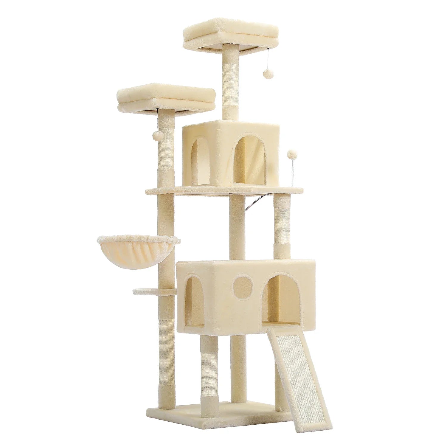 Multi-Level Cat Tree with Condo Scratching Posts Large Cat Tower with Hammock Cat Accessories Kitty Cat Toys Cat Pet Supplies