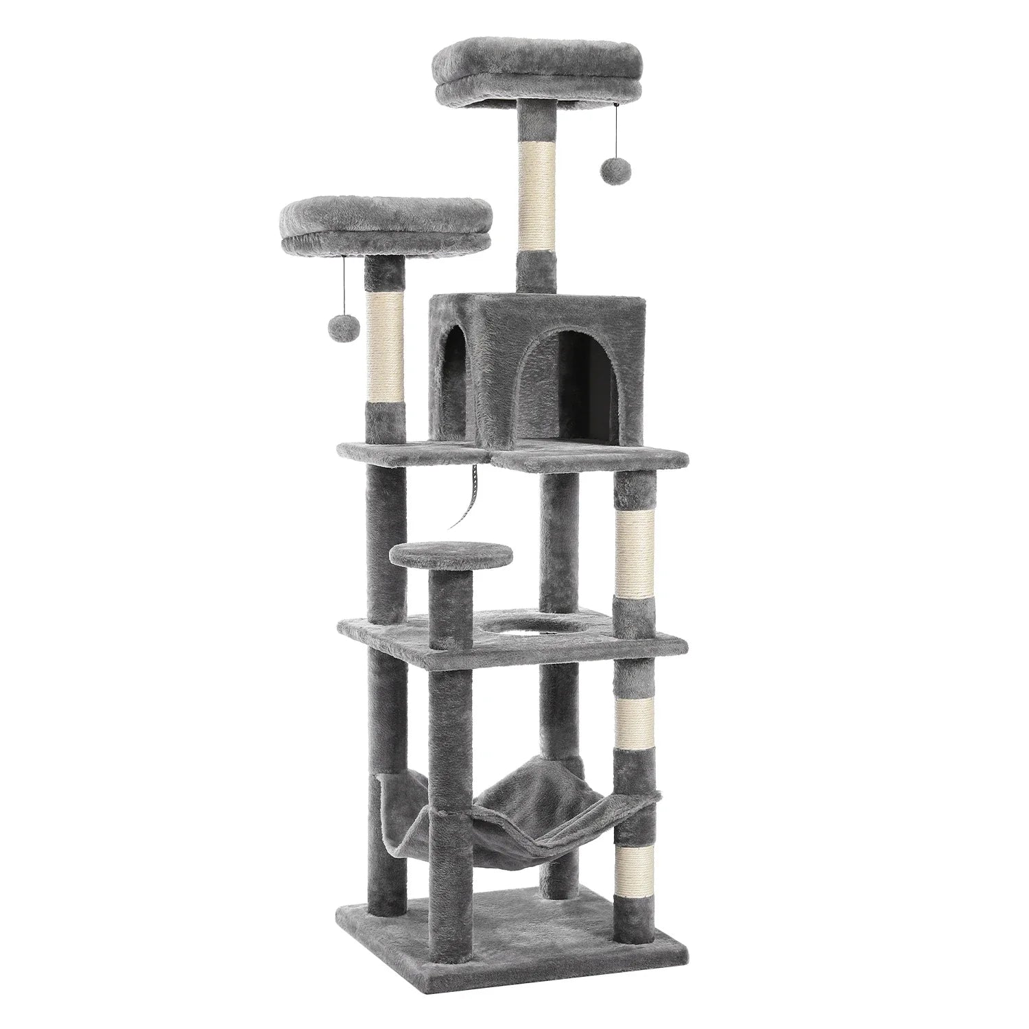 Multi-Level Cat Tree with Condo Scratching Posts Large Cat Tower with Hammock Cat Accessories Kitty Cat Toys Cat Pet Supplies