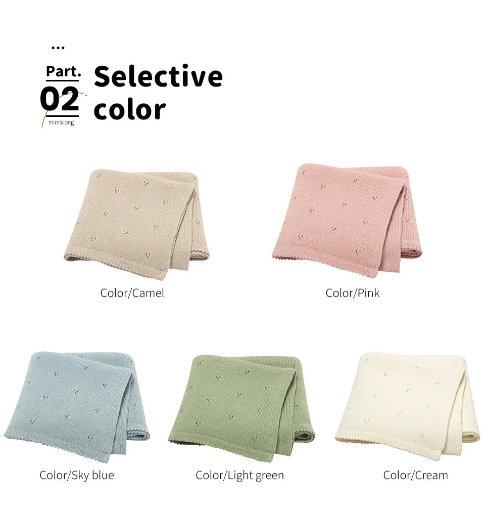 Baby Blankets Super Soft Neworn Infant Babies Boys Girls Cotton Knit Sleep Quilts Covers for Stroller 90*70cm Kids Throwing Mats