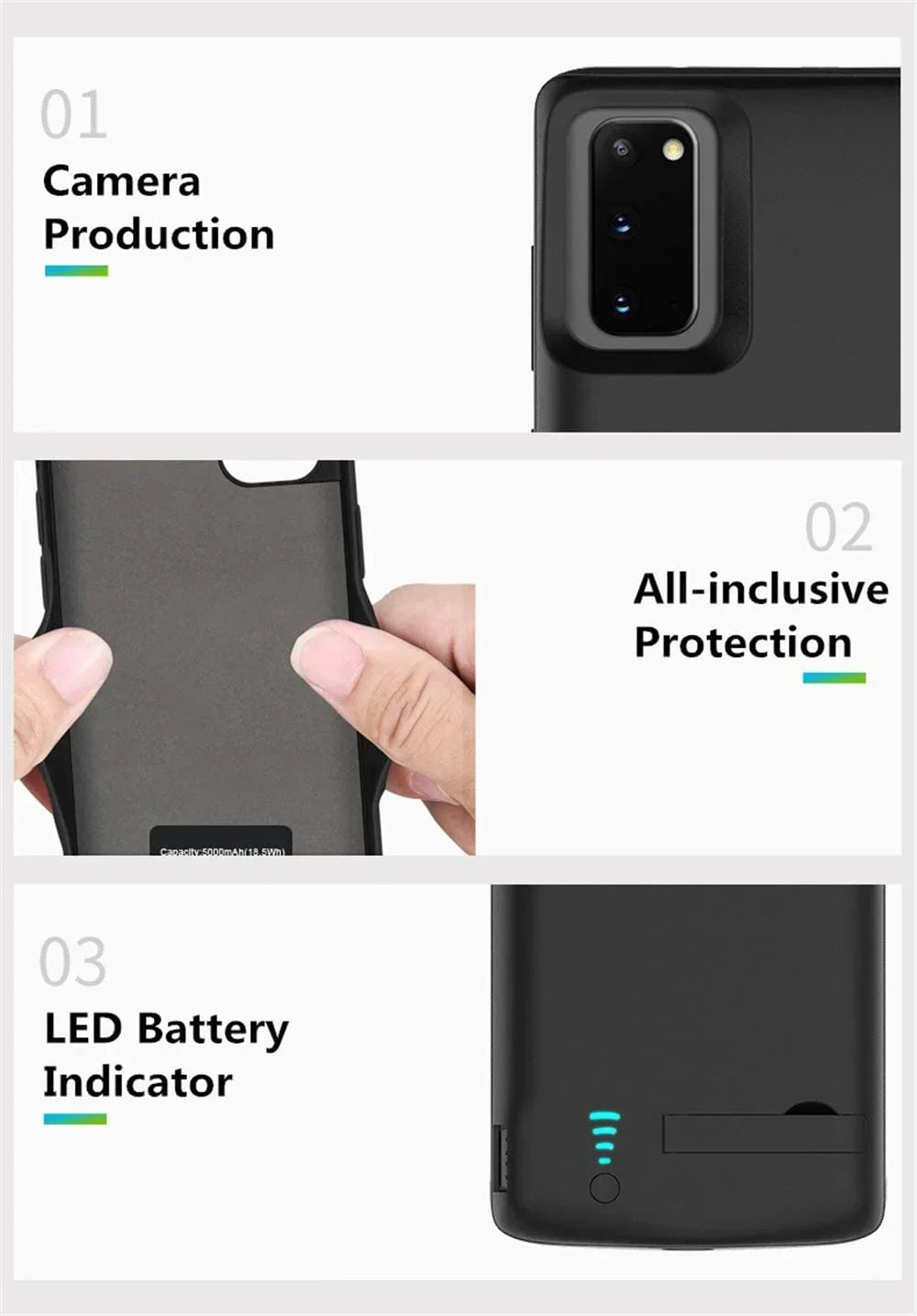 10000mAh Battery Charger Case for Samsung Galaxy S10 S20 S21 S22 + Plus Ultra Note 8 9 10 20 Power Bank Portable Battery Cover