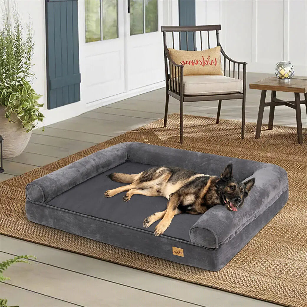 Dog Bed Extra Large Orthopedic Pet Mattress Couch Sleeping Bed Cushion with Removable Washable Cover Soft Sponge Foam