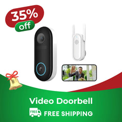 IMILAB Smart Video Doorbell 5200mAh Security Camera Accurate Human Detection Local Storag Instant Alert 2.5k