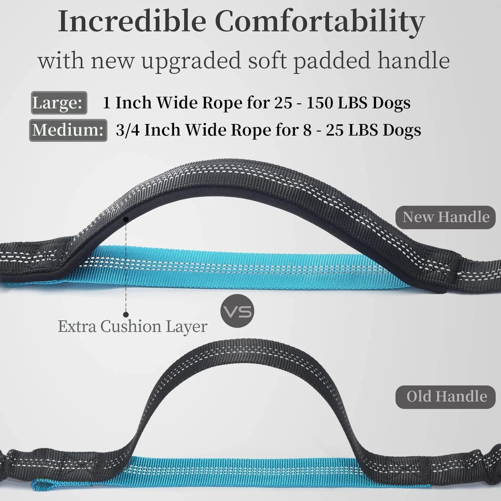 Hands-free dog leash with zipper pocket, anti-tangle double layer dog leash, durable bungee cord for dog walking, jogging, etc.