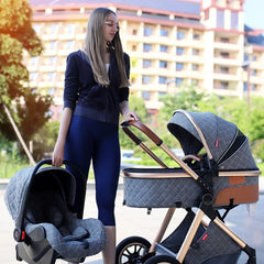 Luxury Portable Travel Pram 3 in 1Baby Stroller High Landscape Baby Pushchair Baby Travel Stroller Newborn Stroller