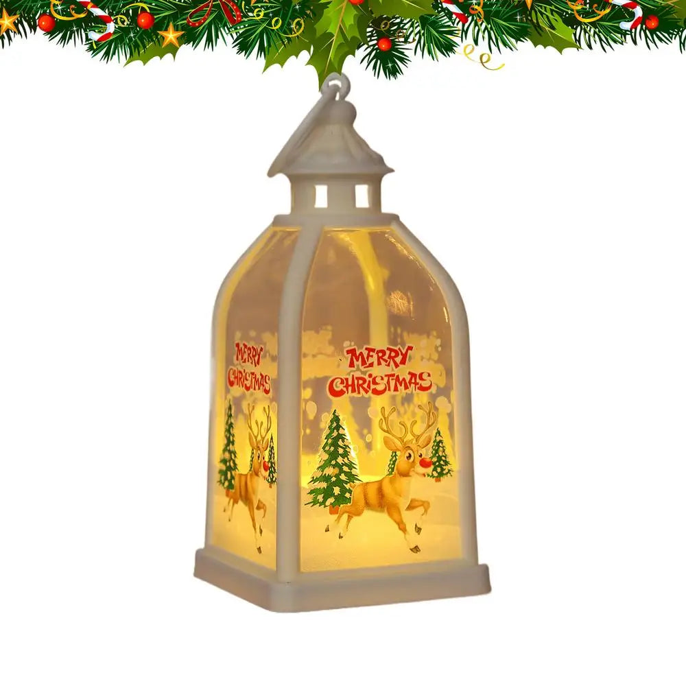 Christmas Candle Lantern Lighted Tabletop Christmas Decoration Battery Operated LED Candle Light For Holiday Centerpieces Table