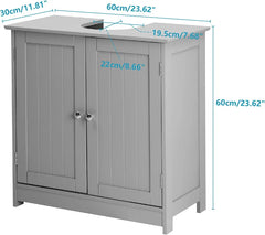 Pedestal Under Sink Storage Bathroom Vanity with 2 Doors Traditional Bathroom Cabinet Space Saver Organizer 23 5/8" x 11