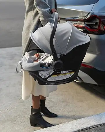 Minu V2 Travel Stroller Lightweight, Portable Design One-Hand Fold Shoulder Strap and Leather Bumper Bar Included Greyson