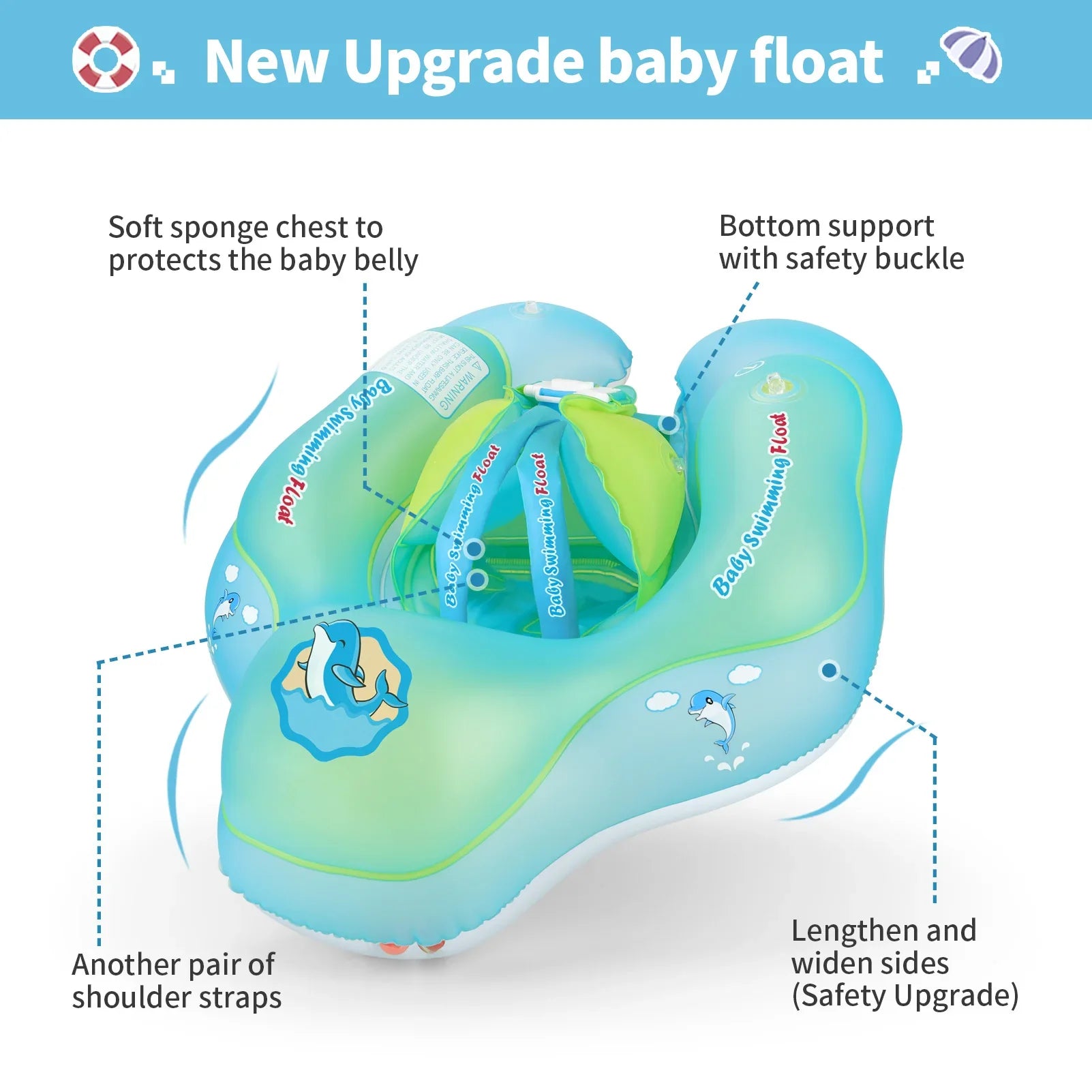 Baby Swimming Ring Newborn Baby Float Inflatable Kids Swimming Pool Accessories Infant Circle Inflatable Raft Children's Toy