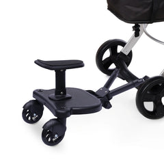 2 in 1 Universal Stroller Board Standing Buggy Board with Detachable Seat Pram Pedal Adapter Pushchair Kids Ride Board Load 25kg