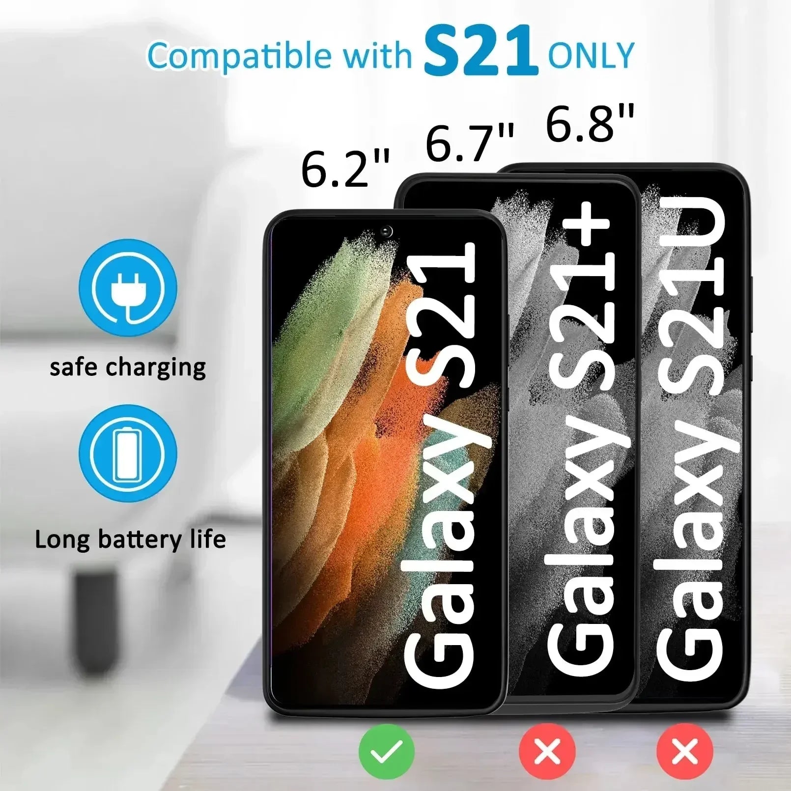 10000mAh Battery Charger Case for Samsung Galaxy S10 S20 S21 S22 + Plus Ultra Note 8 9 10 20 Power Bank Portable Battery Cover