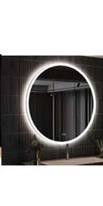 48 x 36 Inches LED Bathroom Mirror with Front  ,Anti-Fog,3 Colors and Dimmable Light