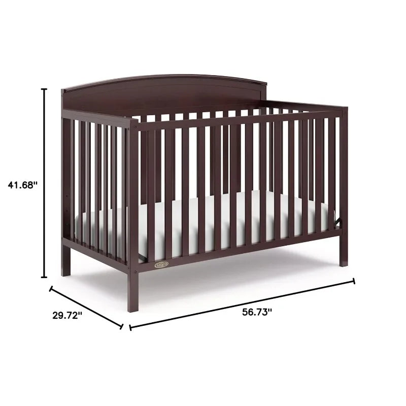 Benton 5-in-1 Convertible Crib – GREENGUARD Gold Certified,Converts from Baby Crib to Toddler Bed,Daybed and Full-Size Bed